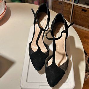 Vince Camuto Leather and Suede Platform Stiletto